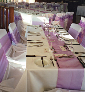 Use extra sashes as table runners